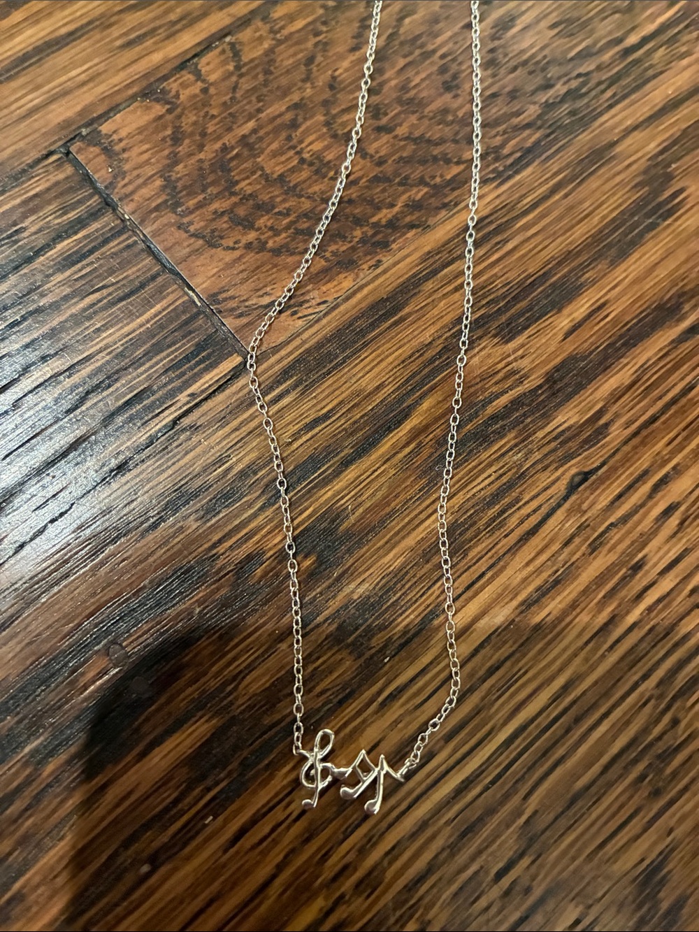 Unwritten Music Necklace sterling silver 16” + 2” adjustable chain